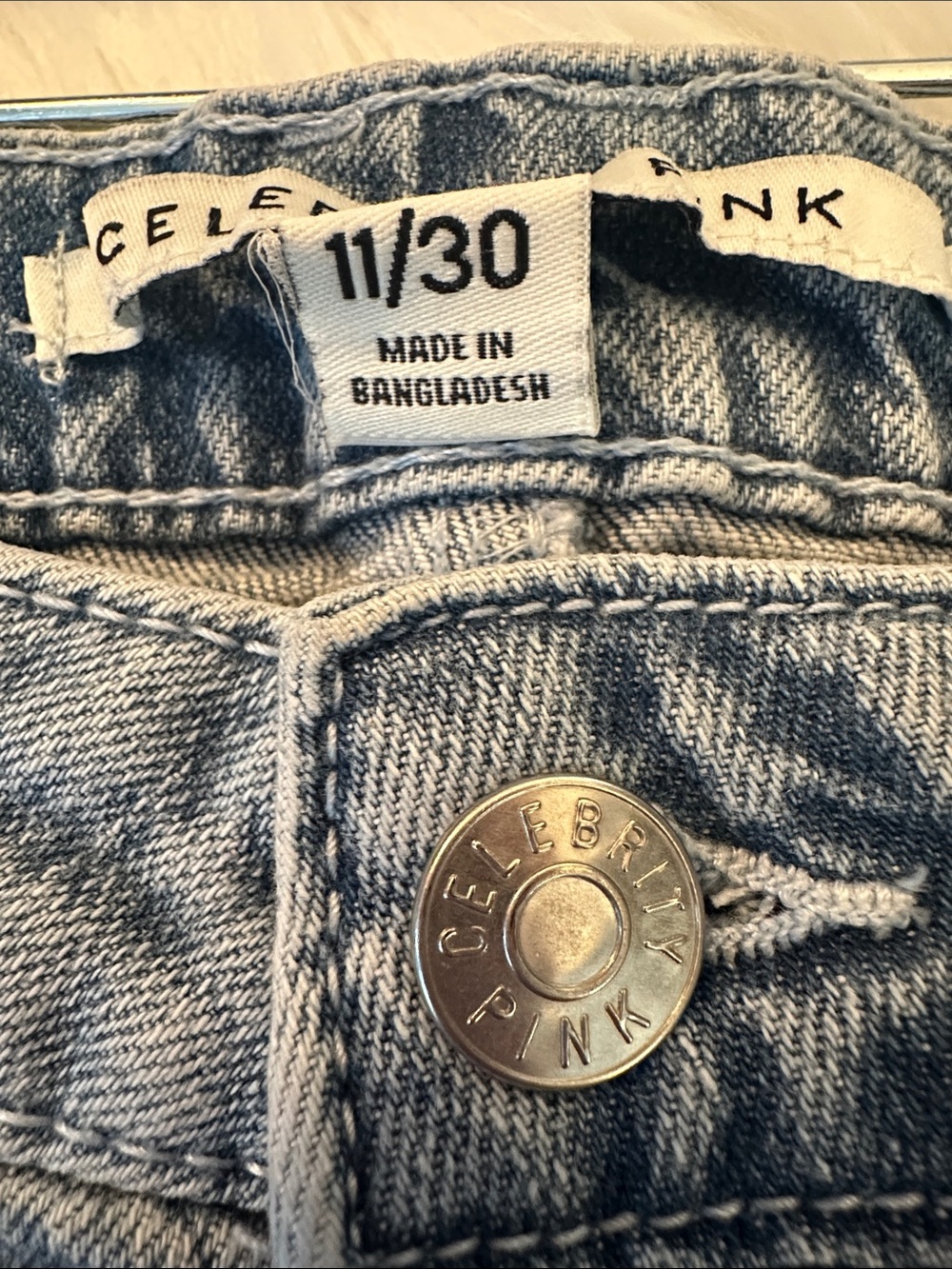 NWTS Celebrity Pink Light Blue Denim Jeans - High Waist Wide Leg Sz 11/30 🩵👖🩵 - Picture 7 of 13